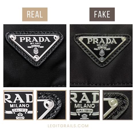 prada glace studded fake|real prada logo.